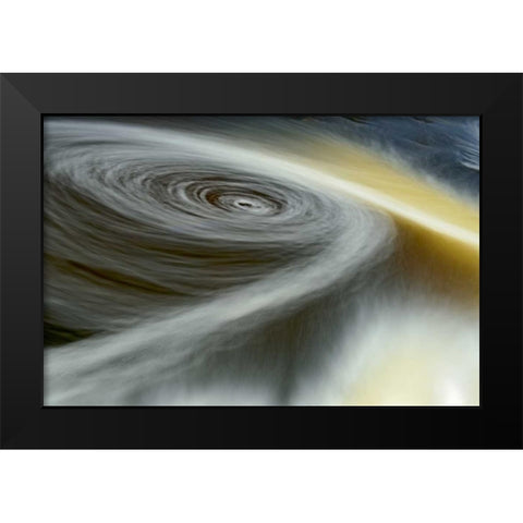 Canada, Manitoba Swirls of the Whiteshell River Black Modern Wood Framed Art Print by Grandmaison, Mike