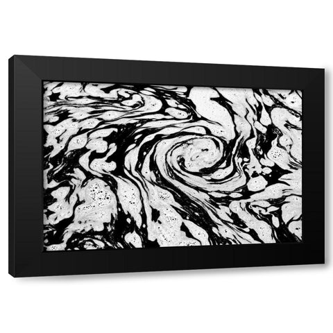 Canada, Manitoba Foam patterns in water Black Modern Wood Framed Art Print with Double Matting by Grandmaison, Mike