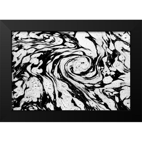 Canada, Manitoba Foam patterns in water Black Modern Wood Framed Art Print by Grandmaison, Mike
