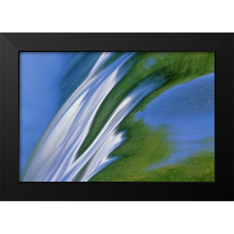 Canada, Whiteshell PP Rainbow Falls in spring Black Modern Wood Framed Art Print by Grandmaison, Mike