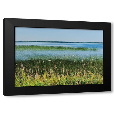 Canada-Manitoba-Riding Mountain National Park Clear Lake landscape Black Modern Wood Framed Art Print with Double Matting by Jaynes Gallery