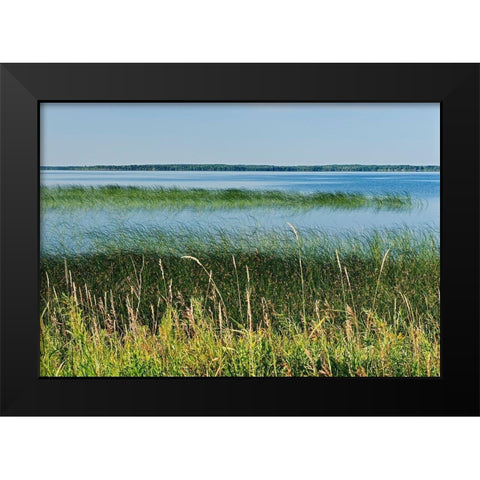 Canada-Manitoba-Riding Mountain National Park Clear Lake landscape Black Modern Wood Framed Art Print by Jaynes Gallery