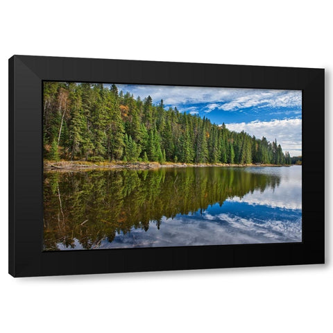 Canada- Manitoba. Prieston Lake Duck Mountain Provincial Park. Black Modern Wood Framed Art Print with Double Matting by Jaynes Gallery
