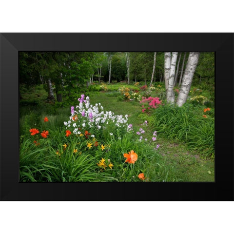 Canada, New Brunswick Garden scenic Black Modern Wood Framed Art Print by Anon, Ellen