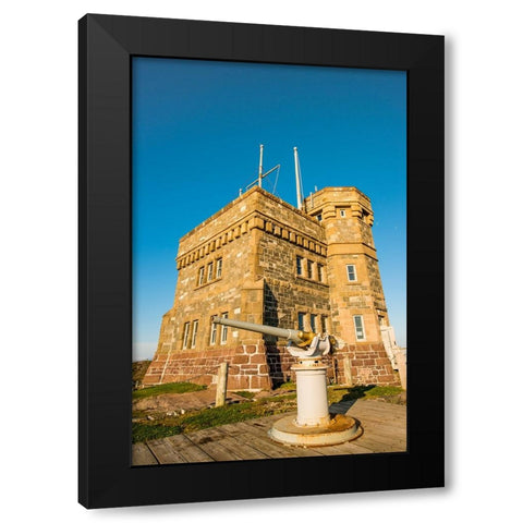 Noon Gun at Cabot Tower-Signal Hill National Historic Site-St Johns-Newfoundland-Canada Black Modern Wood Framed Art Print by DeFreitas, Michael