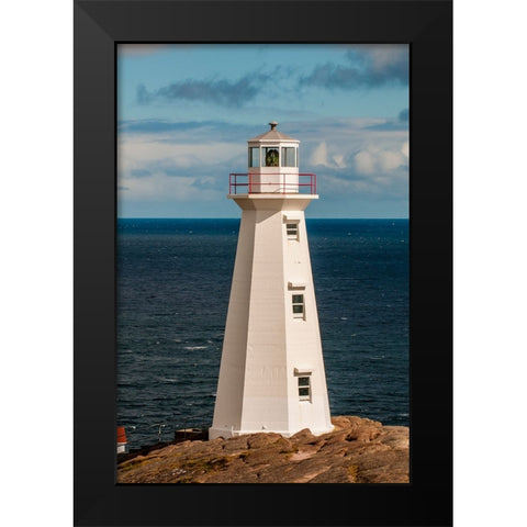 Cape Spear Lighthouse National Historic Site-Cape Spear-St Johns-Newfoundland-Canada Black Modern Wood Framed Art Print by DeFreitas, Michael