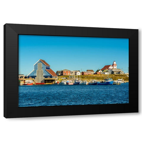 Historic Bonavista-Bonavista Peninsula-Newfoundland-Canada Black Modern Wood Framed Art Print by DeFreitas, Michael