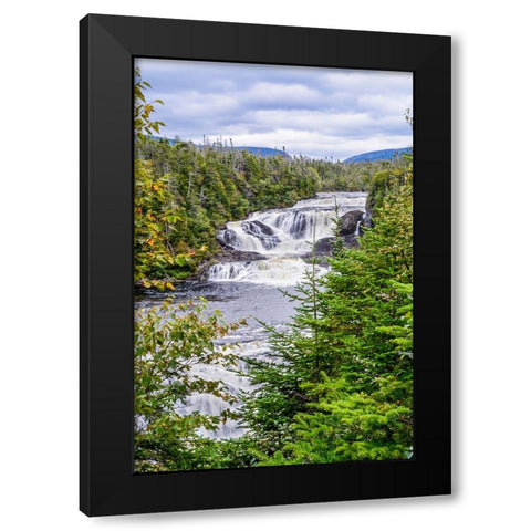 Bakers Brook Falls-Gros Mourne National Park-Rocky Harbor-Newfoundland-Canada Black Modern Wood Framed Art Print by DeFreitas, Michael