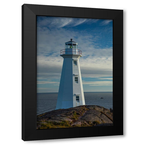 Canada-Newfoundland-Cape Spear Lighthouse Black Modern Wood Framed Art Print by Wall, Patrick J.