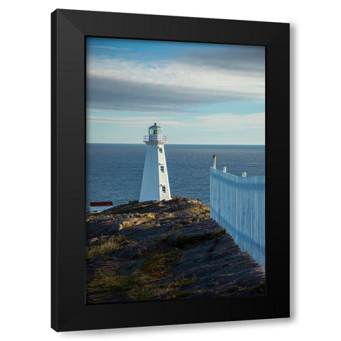Canada-Newfoundland-Cape Spear Lighthouse Black Modern Wood Framed Art Print with Double Matting by Wall, Patrick J.