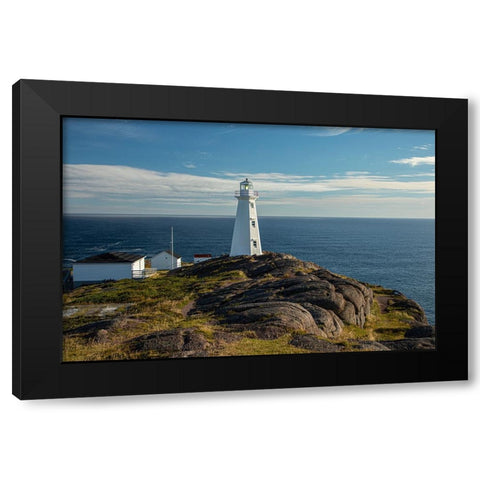 Canada-Newfoundland-Cape Spear Lighthouse Black Modern Wood Framed Art Print with Double Matting by Wall, Patrick J.