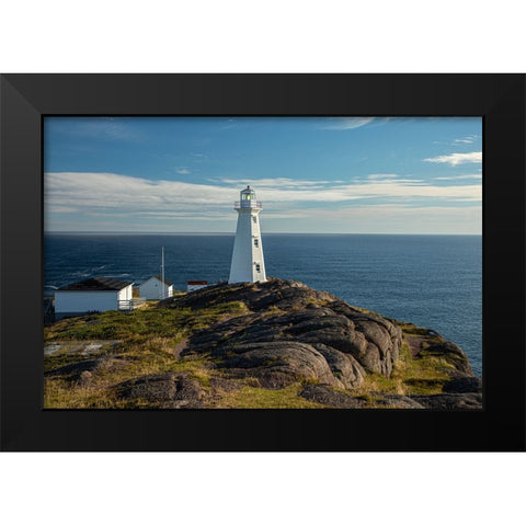 Canada-Newfoundland-Cape Spear Lighthouse Black Modern Wood Framed Art Print by Wall, Patrick J.