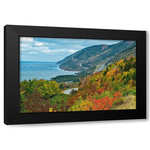 Canada-Nova Scotia-Cape Breton Island Coastline landscape along Gulf of St Lawrence Black Modern Wood Framed Art Print with Double Matting by Jaynes Gallery