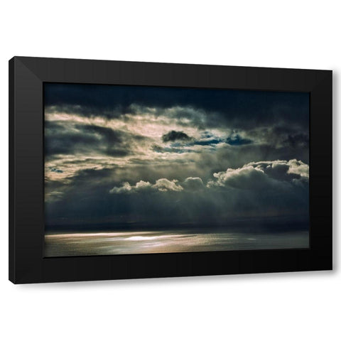 Canada-Nova Scotia-Cape Breton Island Storm clouds on Cabot Strait Black Modern Wood Framed Art Print with Double Matting by Jaynes Gallery