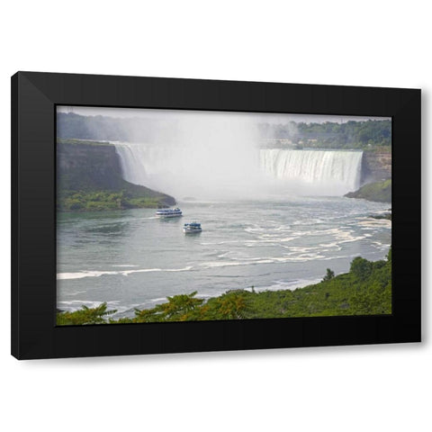 Canada, Ontario, Sightseeing at Niagara Falls Black Modern Wood Framed Art Print with Double Matting by Lord, Fred