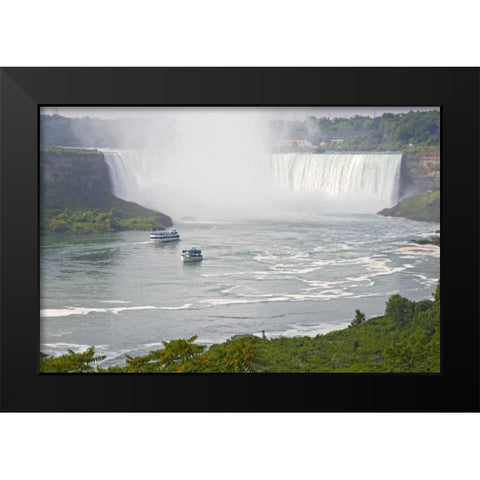 Canada, Ontario, Sightseeing at Niagara Falls Black Modern Wood Framed Art Print by Lord, Fred