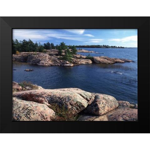 Canada, Ontario, Georgian Bay at Killarney PP Black Modern Wood Framed Art Print by Grandmaison, Mike