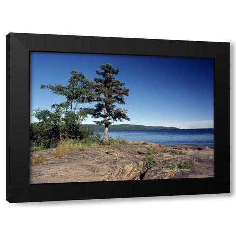 Canada, Ontario, Rossport, Lake Superior Black Modern Wood Framed Art Print with Double Matting by Grandmaison, Mike