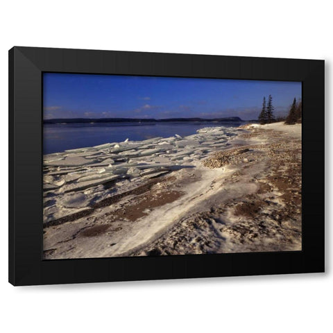 Canada, Ontario, Rossport, Lake Superior Black Modern Wood Framed Art Print with Double Matting by Grandmaison, Mike