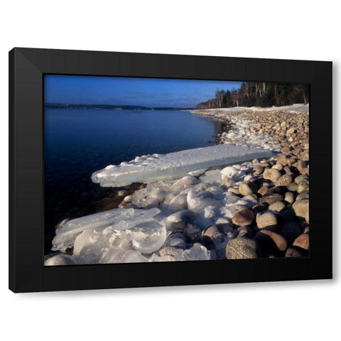 Canada, Ontario, Rossport, Lake Superior Black Modern Wood Framed Art Print with Double Matting by Grandmaison, Mike