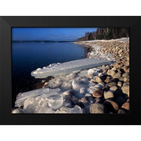 Canada, Ontario, Rossport, Lake Superior Black Modern Wood Framed Art Print by Grandmaison, Mike