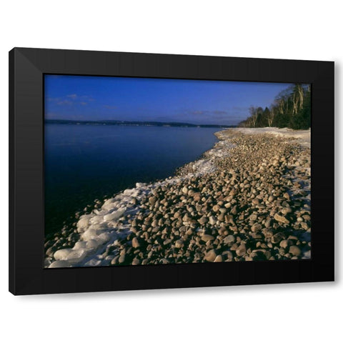 Canada, Ontario, Rossport, Lake Superior Black Modern Wood Framed Art Print by Grandmaison, Mike