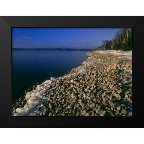 Canada, Ontario, Rossport, Lake Superior Black Modern Wood Framed Art Print by Grandmaison, Mike