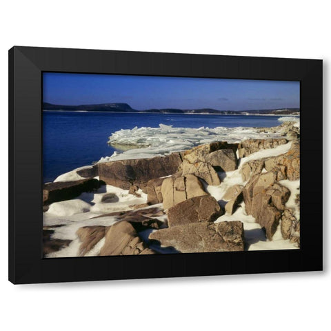 Canada, Ontario, Rossport, Lake Superior Black Modern Wood Framed Art Print with Double Matting by Grandmaison, Mike