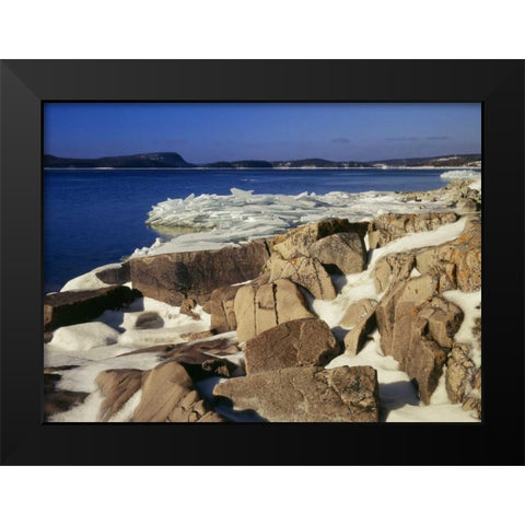Canada, Ontario, Rossport, Lake Superior Black Modern Wood Framed Art Print by Grandmaison, Mike