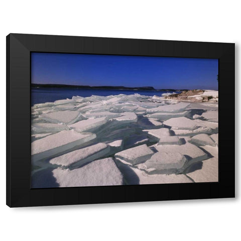 Canada, Ontario, Rossport, Lake Superior Black Modern Wood Framed Art Print with Double Matting by Grandmaison, Mike