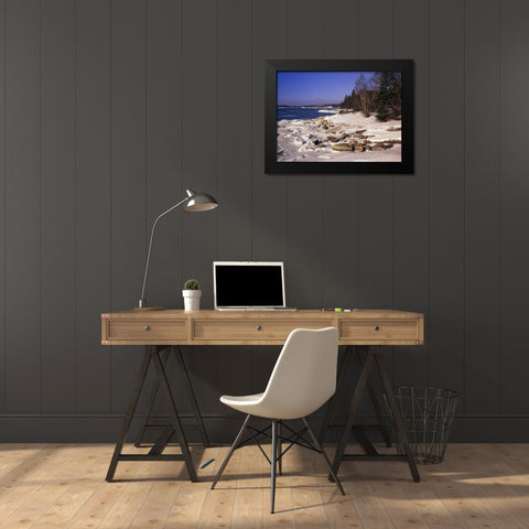 Canada, Ontario, Rossport, Lake Superior Black Modern Wood Framed Art Print by Grandmaison, Mike