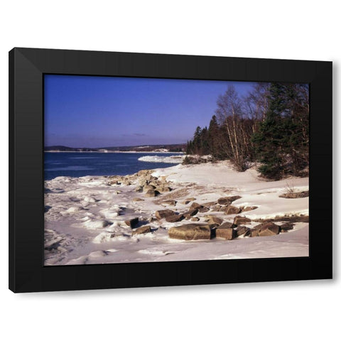 Canada, Ontario, Rossport, Lake Superior Black Modern Wood Framed Art Print by Grandmaison, Mike
