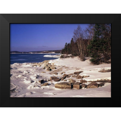 Canada, Ontario, Rossport, Lake Superior Black Modern Wood Framed Art Print by Grandmaison, Mike