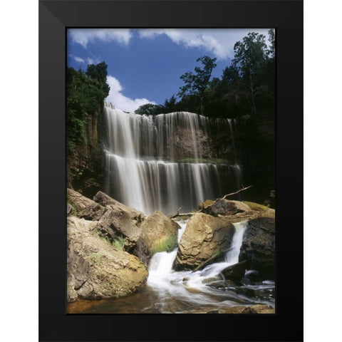 Canada, Ontario, Hamilton, Websters Falls Black Modern Wood Framed Art Print by Grandmaison, Mike