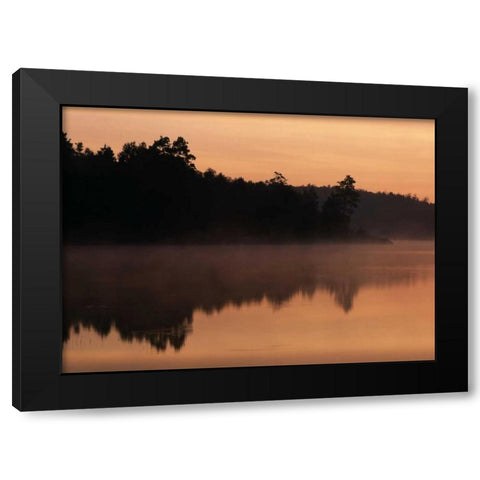 Canada, Ontario, Sudbury, Tilton Lake at sunrise Black Modern Wood Framed Art Print with Double Matting by Grandmaison, Mike