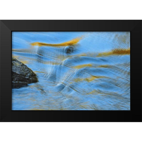 Canada, Ontario Oxtongue River water rippling Black Modern Wood Framed Art Print by Grandmaison, Mike