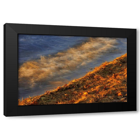 Canada, Ontario Waves on shore of Lake Muskoka Black Modern Wood Framed Art Print with Double Matting by Grandmaison, Mike