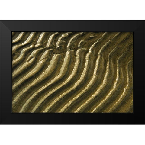Canada, Ontario Ripples in sand of Georgian Bay Black Modern Wood Framed Art Print by Grandmaison, Mike