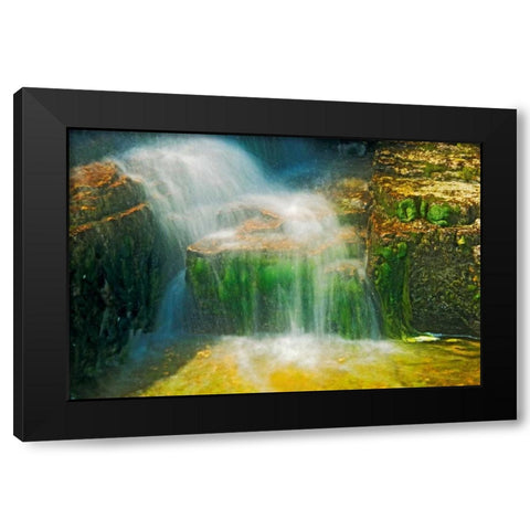 Canada, Ontario Cascading waterfall Black Modern Wood Framed Art Print with Double Matting by Grandmaison, Mike