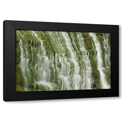 Canada, Ontario, Grimsby Beamer Falls cascading Black Modern Wood Framed Art Print by Grandmaison, Mike