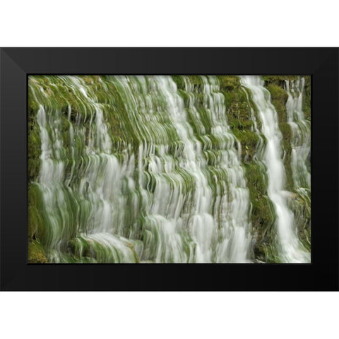 Canada, Ontario, Grimsby Beamer Falls cascading Black Modern Wood Framed Art Print by Grandmaison, Mike