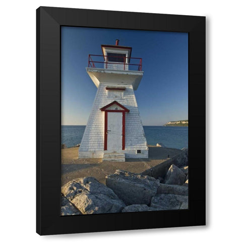 Canada, Lions Head Lighthouse on Georgian Bay Black Modern Wood Framed Art Print with Double Matting by Grandmaison, Mike