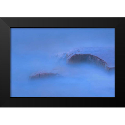 Canada, Killarney PP Waves and shoreline rocks Black Modern Wood Framed Art Print by Grandmaison, Mike
