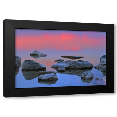 Canada, Bruce Peninsula Sunset on Berford Lake Black Modern Wood Framed Art Print by Grandmaison, Mike