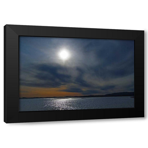Canada, Ontario Storm front on Georgian Bay Black Modern Wood Framed Art Print with Double Matting by Grandmaison, Mike