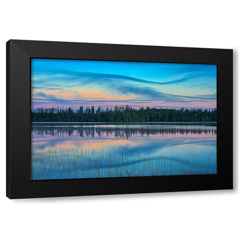 Canada-Ontario-Longlac Sunrise on Klotz Lake Black Modern Wood Framed Art Print with Double Matting by Jaynes Gallery