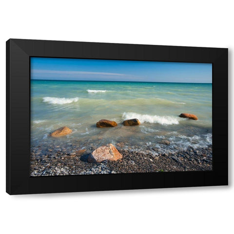Canada-Ontario-Presquile Provincial Park-Shore of Lake Ontario Black Modern Wood Framed Art Print with Double Matting by Jaynes Gallery