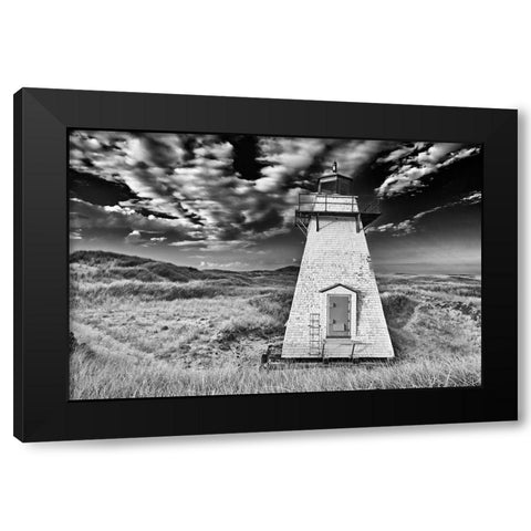 Canada-Prince Edward Island St Peters Harbour Lighthouse Canada Black Modern Wood Framed Art Print with Double Matting by Jaynes Gallery