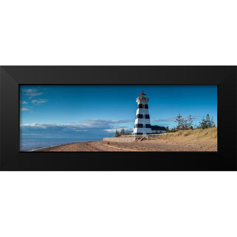 Canada-Prince Edward Island-West Point-West Point Lighthouse Black Modern Wood Framed Art Print by Bibikow, Walter