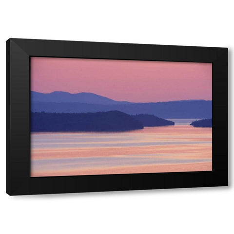 Canada, Ontario, Nipigon Bay in summer twilight Black Modern Wood Framed Art Print by Carlson, Mark